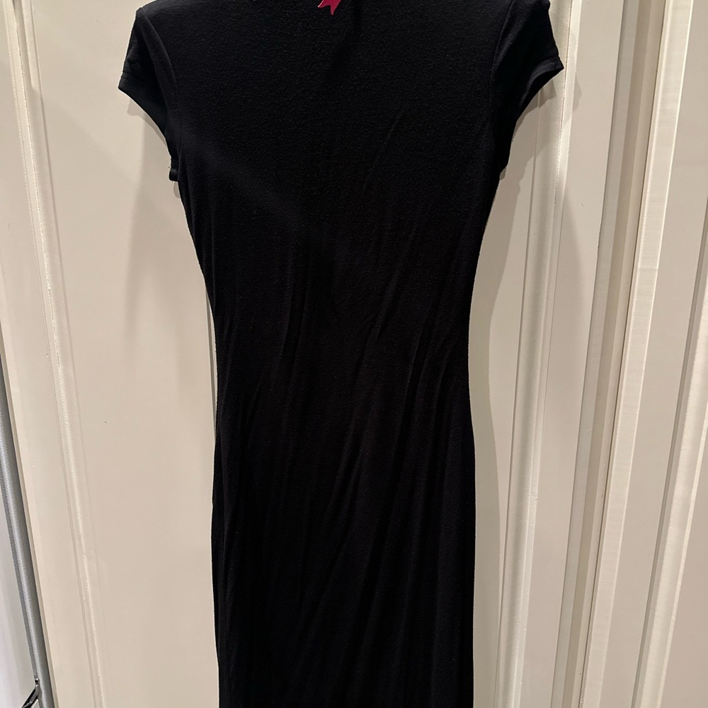 Velvet Torch Black Midi Dress with necklace! - Picture 3 of 5